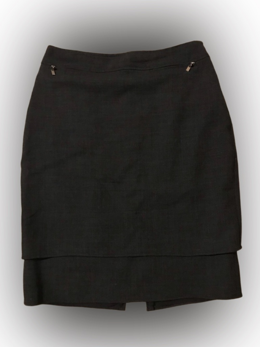 Worth Wool Blend  Doulble layered Charcoal Skirt 8